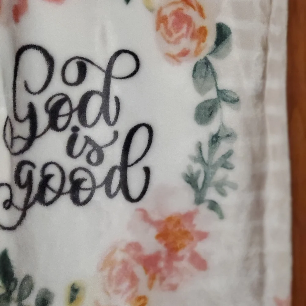 Velvet Plush Throw Blanket - Pink Floral